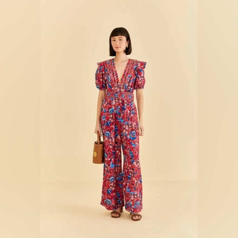 FARM Rio Vibrant Floral Jumpsuit - XS